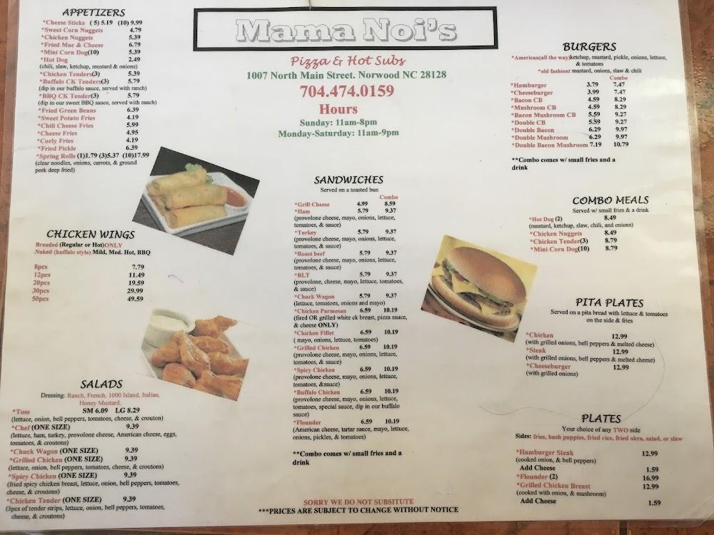 Mama Noi's Pizza Menu image 4